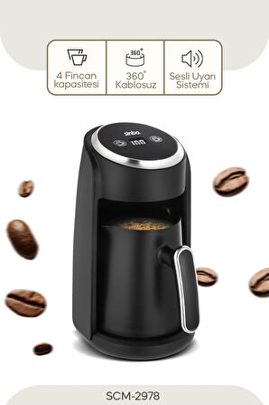 SCM-2978 Türk Kahve Makinesi Krom
