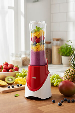 Sinbo SHB-7508 300W Smoothie Blender ,Paslanmaz Çelik Bıçaklı, 570 ml Şişe