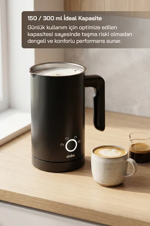 STO-6736 Barista Tipi Süt Köpürtücü ve Isıtıcı Sıcak & Soğuk Köpük 500W