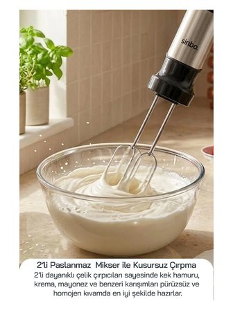 SHB-7532 Çok Fonksiyonlu El Blender Seti | Doğrayıcı, Çırpıcı ve Rende Aparatlı
