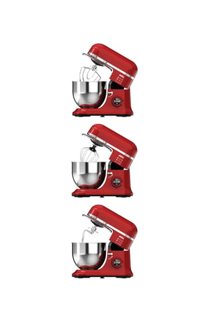 SMX-2773 / KIRMIZI / Dijital Ekranlı Zaman Ayarlı Stand Mikser / 7.5 Litre / 1500W