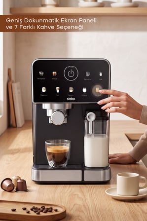 SCM-3036 Pro 20 Bar Espresso Makinesi, 7 Kahve, Süt Hazneli, Kapsül Uyumlu