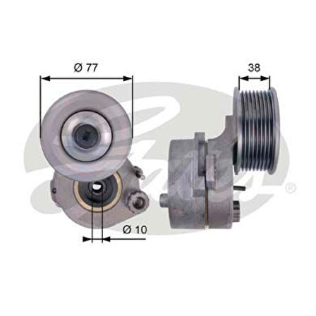 Mercedes Truck Alternator V Kayıs Gergi Rulmanı Mercedes Axor 2 1836 1840 2443 2636 3243 04 1835 11 - Gates T38663