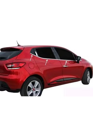 Renault Clio 4 Uyumlu Hb Krom Cam Çıtası 8 Parça 2012-2019 Arası Paslanmaz Ç.