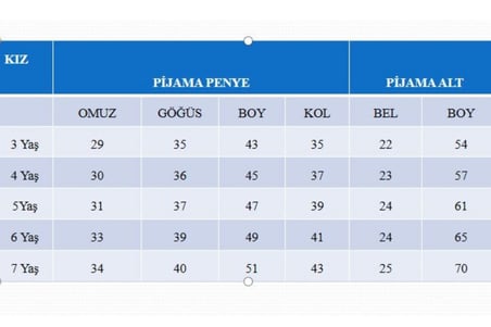 Kız Çocuk Pamuklu  Desenli Pijama Takım TKM1018