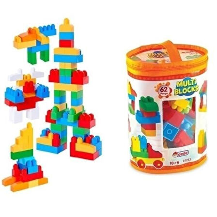 Çocuğunuzun Yaratıcılığını Destekleyin 62 Parça Multi Blocks ile Sınırsız İmkan!