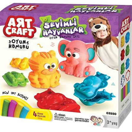 Art Craft 3D Hayvanlar Hamur Set 200 gr 