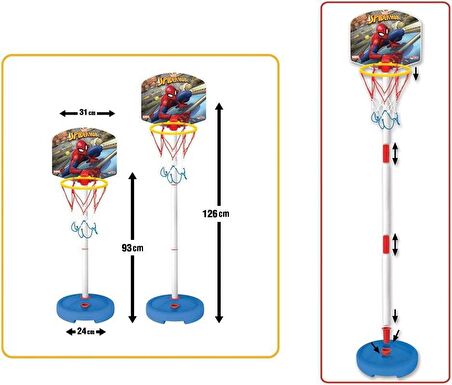 Dede Spiderman Küçük Ayaklı Basketbol Pota 03653