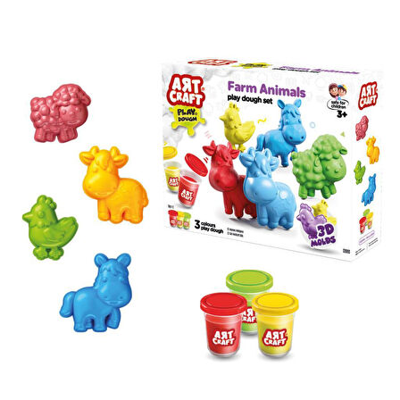 Art Craft Çiftlik Hayvanları Oyun Hamuru Seti 168 Gr.