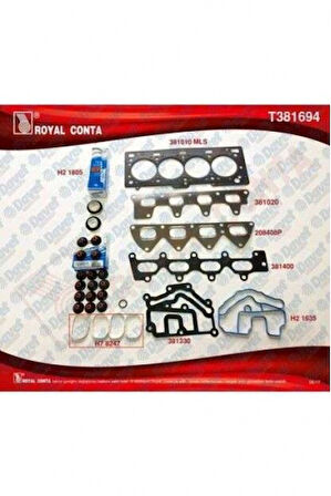 Renault Ust Takım Contası Subap Lastıklı Keceli Clio Laguna Megane Scenic 1,4 / 1,6 16v (k4k / K4m) - Royal T381694