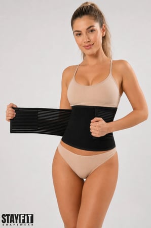 Siyah Termal Sauna Kemer Ve Bel Göbek Korsesi
