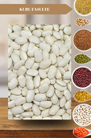 Organik Atalık Kuru Fasulye (8 MM) - 1 Kilo