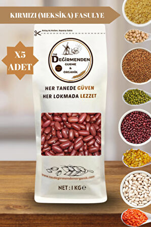 Organik Kırmızı (Meksika) Fasulye - 5 Kilo