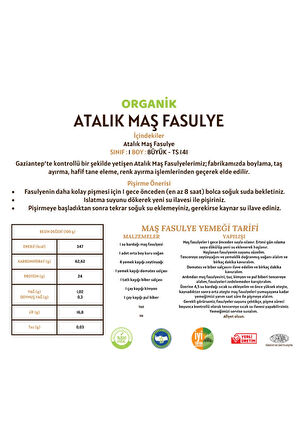 Organik Atalık Maş Fasulye - 1 Kilo
