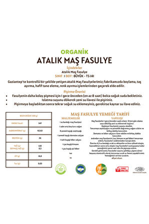 Organik Atalık Maş Fasulye - 5 Kilo