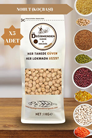 Organik Atalık Nohut (Koçbaşı) (9MM) - 5 Kilo