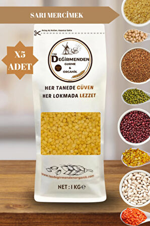 Organik Atalık Sarı Mercimek - 5 Kilo