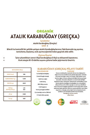 Organik Atalık Karabuğday (Greçka) - 1 Kilo