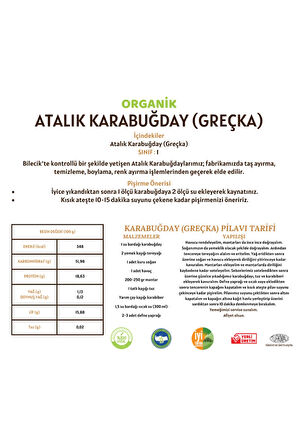 Organik Atalık Karabuğday (Greçka) - 5 Kilo