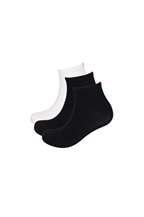 Run 3 lü Erkek Basic Patik Çorap Siyah/Beyaz/Lacivert