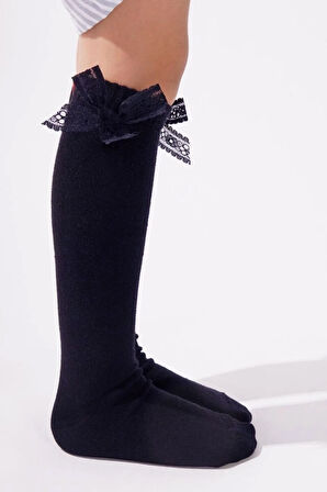 Family Dizaltı Kurdeleli Çocuk Basic Çorap Lacivert