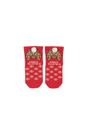 Christmas New Hopes Kız Bebek Çorap Kırmızı
