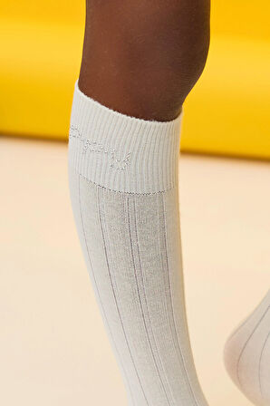 Let's Party Dizaltı Çocuk Çorabı Ekru