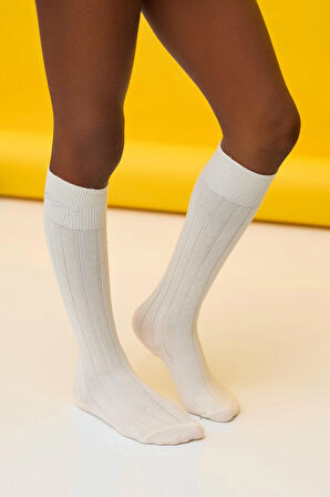 Let's Party Dizaltı Çocuk Çorabı Ekru