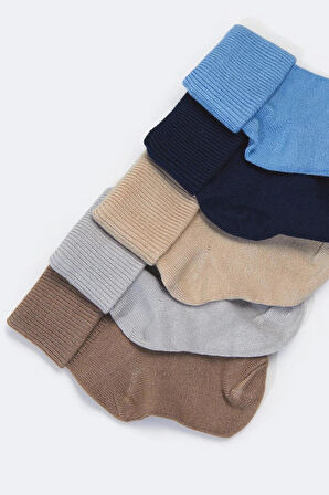 5'li Paket Yenidoğan Bambu Bebek Çorap Renkli