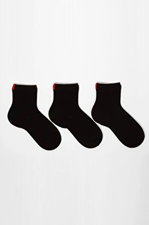 3'lü Paket Harold Bambu Çocuk Çorap Siyah/Siyah/Siyah