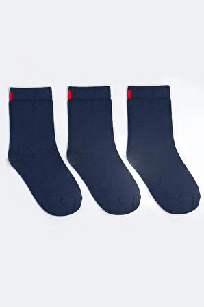 3'lü Paket Family Çocuk Soket Çorap Lacivert / Lacivert / Lacivert