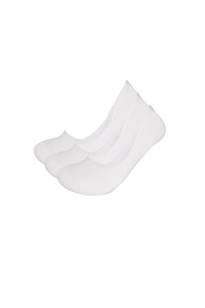 3'lü Paket Basic Erkek Görünmez Çorap Beyaz/Beyaz/Beyaz