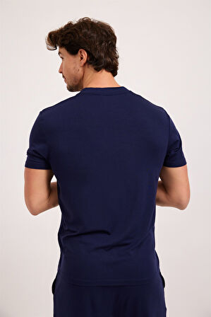 Erkek Silver V Yaka Pijama Üst Lacivert