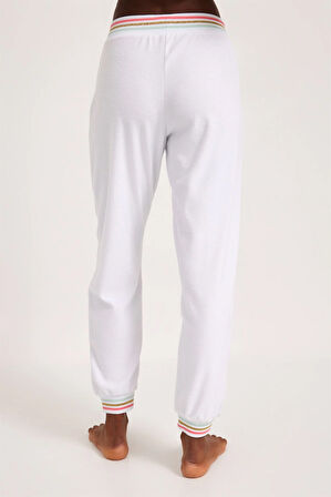 Fun Giraffe Kadın Havlu Eşofman Altı Beyaz