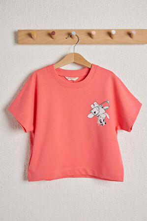 Fun Giraffe Kız Çocuk T-shirt Pembe