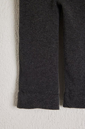 Pamuklu Çocuk Tayt Pantolon Antrasit