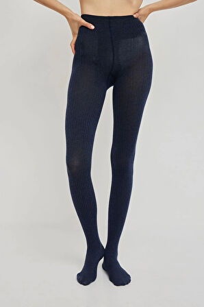 Kadın Derby Modal Külotlu Çorap Lacivert