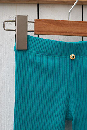 Fitilli Basıc Çocuk Tayt Yeşil