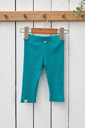 Fitilli Basıc Çocuk Tayt Yeşil