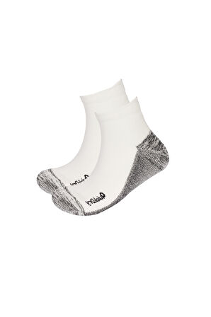 2'li Paket Erkek Golf Patik Çorap Beyaz/Beyaz
