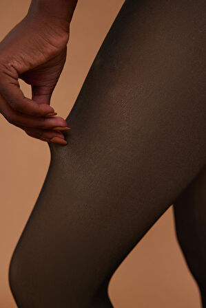 Kadın Termal İçi Ten Polar Külotlu Çorap Siyah