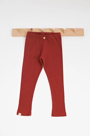 Kız Çocuk Kahverengi Fitilli Yazlık Tayt