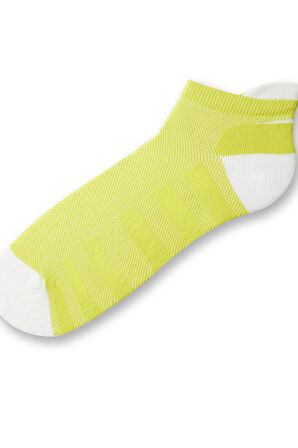 Erkek Desenli Step Golf Çorabı Sarı/Beyaz
