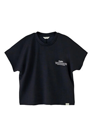 Kız Çocuk Siyah Renkli Luffy Baskılı Tişört