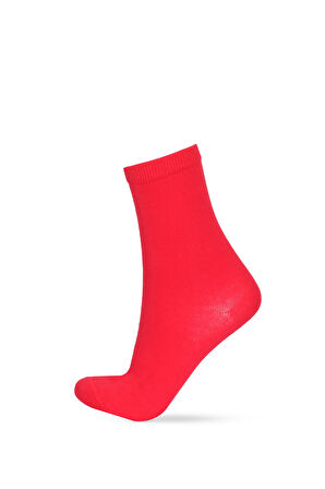 Kadın Family Basic Soket Çorap Kırmızı