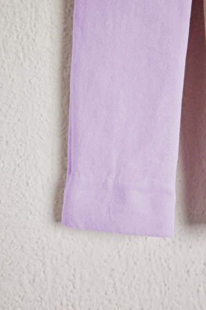 Pamuklu Çocuk Tayt Pantolon Koyu Lila