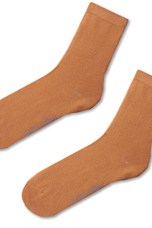 Kadın Family Basic Soket Çorap Koyu Bej