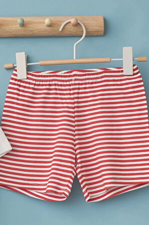 Çocuk Ekru Renkli Safari Desenli Pijama Takımı