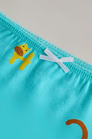  Kız Çocuk 3'lü Paket Alfabe Slip