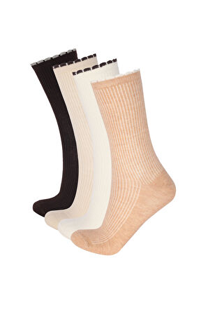 Kadın 4'lü Bileği Renkli Soket Çorap